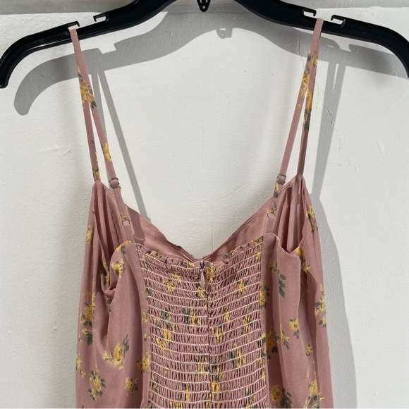 NWT Reformation Emersyn Floral Pink Midi Slip Dress Size 0 - Picture 4 of 8